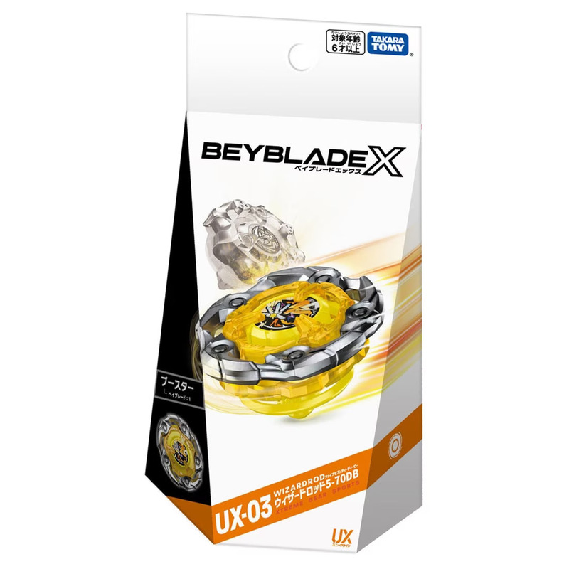 Authentic Tomy Beyblade X Series Ux-03 Wizard Wand Domineering Gyro Toy