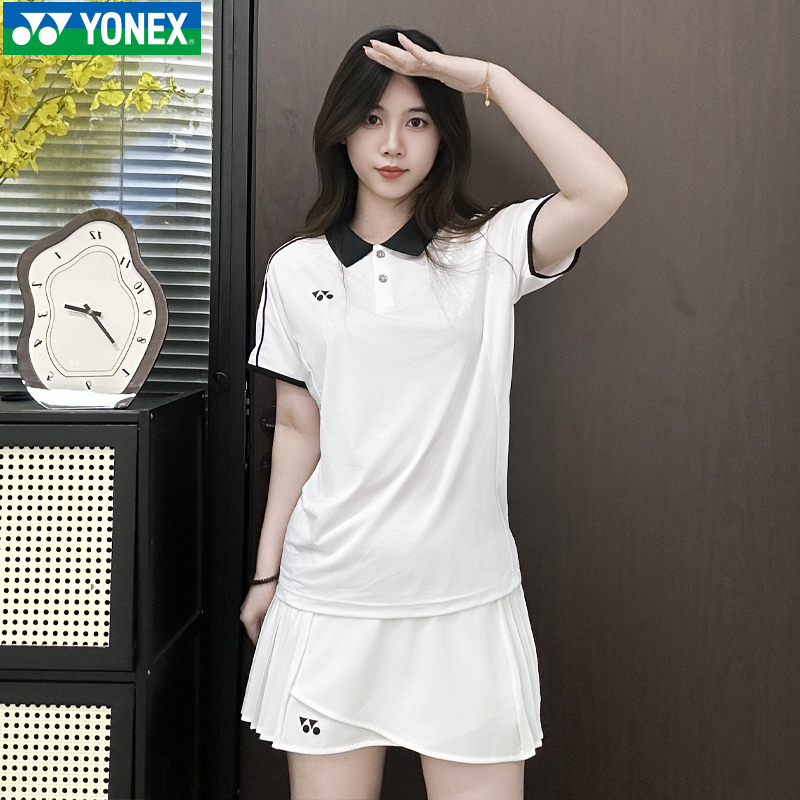 New Yonex Yy Badminton Competition Uniform Women's Suit T-Shirt Shorts Skirt 215024