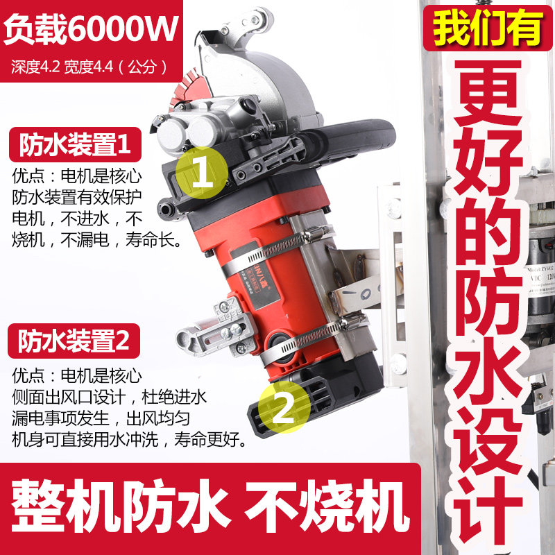 Baxin automatic slotting machine lifting frame one-time forming dust-free water and electricity installation concrete cutting machine