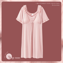 Mrs. Slys Modale sleepwear woman Summer thin style with chest cushion sleeping dress 2021 New little subpure desire