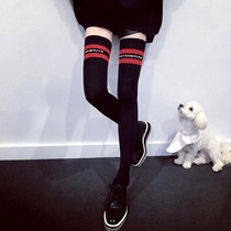 Autumn and winter knee socks long tube womens middle tube students high tube long socks sports non-slip sweet