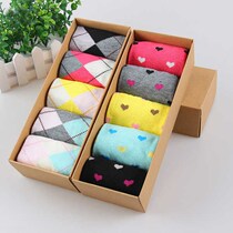10 pairs of 5 pairs of socks womens middle tube solid color cotton socks Korean autumn and winter womens long womens student stockings