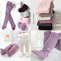 Childrens pantyhose spring and autumn girls leggings baby open crotch pants newborn baby wearing one-piece dance pantyhose
