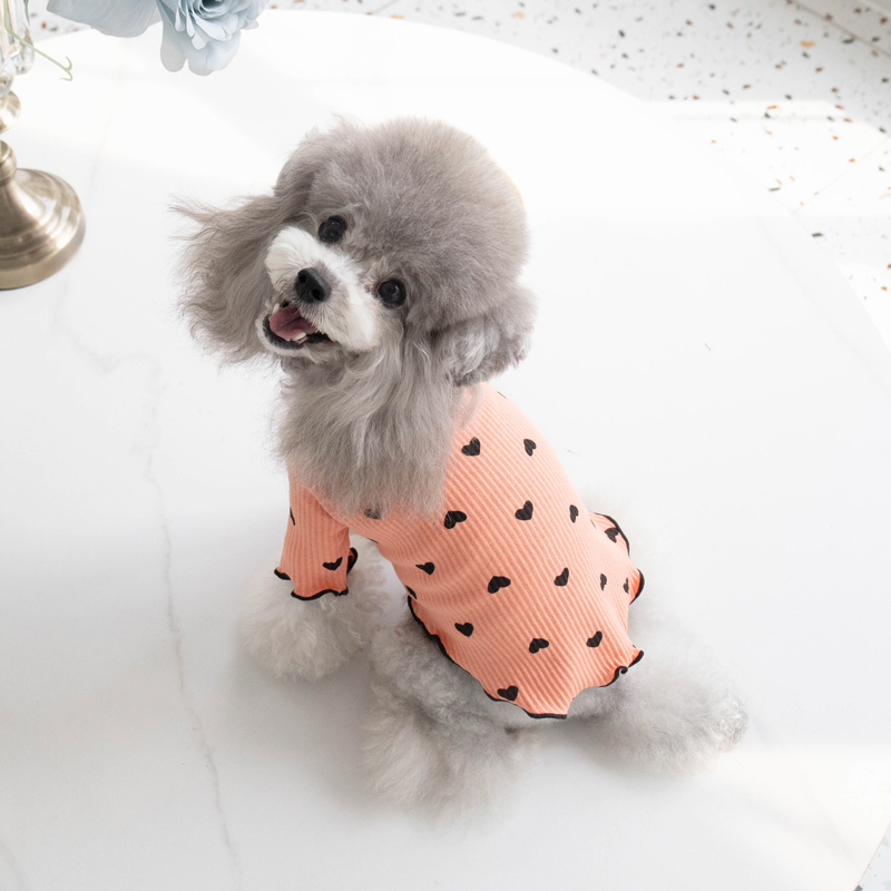 Pure Cotton Base Layer Vest for Cats, Teddy, Bichon, Small Dogs, Pet Clothing, Anti-Shedding, Small Dog Inner Wear, Spring and Autumn Style