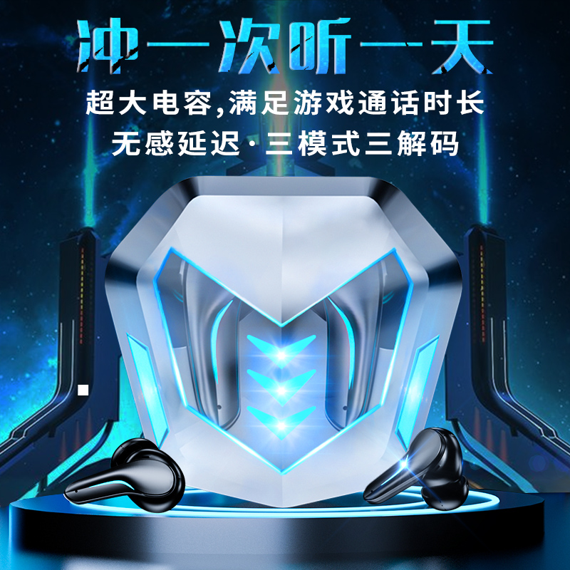 2021 new wireless bluetooth headset binaural in-ear high-end no-delay gaming game ultra-long standby high-quality true wireless for Apple Huawei OPPO Xiaomi VIVO men's