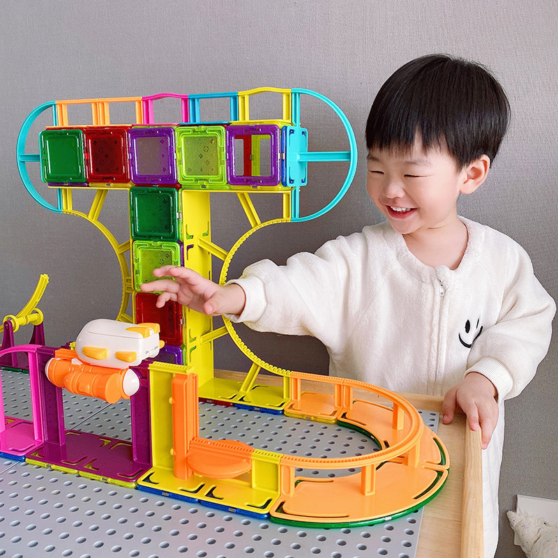 Newchi Color Window Magnetic Sheet Children Early Education Puzzle Toy Boy Birthday Gift slide magnet Magnetic building block 3