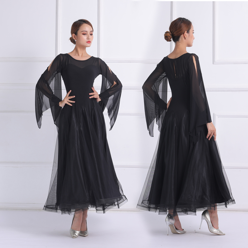 Spring new morden dance dress national standard dance dress with dress rehearsas dance floating sleeves big swing for ballroom dancing dress-Taobao