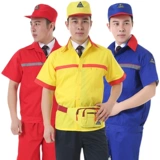 Заправочная станция анти -статическая рабочая одежда пользовательские наборы мужчин и женских газовых станций газовая нефтяная компания весна и осень толстая