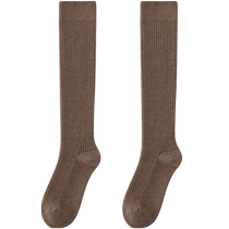 Calf socks for women in autumn and winter brown slimming vertical stripes jk socks autumn warm college style stockings boneless stockings