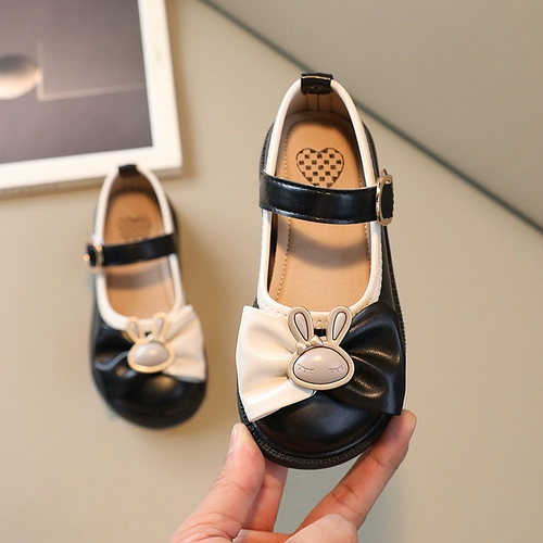 Детская обувь для кожаной обуви, милые детские универсальные туфли с бантиком для принцессы, в корейском стиле, в западном стиле