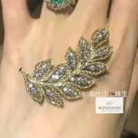 Импортное ювелирное украшение ручной работы, бриллиантовая брошь, Италия, золото 750 пробы
