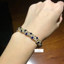(Westin) American Seiko carefully selected Sri Lanka Royal Sapphire diamond 18K gold bracelet