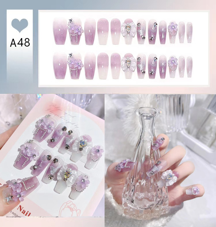 24 Pieces of New Wearable Nails, Detachable Fake Nail Patches, Classy and High-End Nail Pieces, Daily Whitening and Elegant Nail Art Products 24 Pieces of New Wearable Nails, Detachable Fake Nail Patches, Classy and High-End Nail Pieces, Daily Whitening and Elegant Nail Art Products