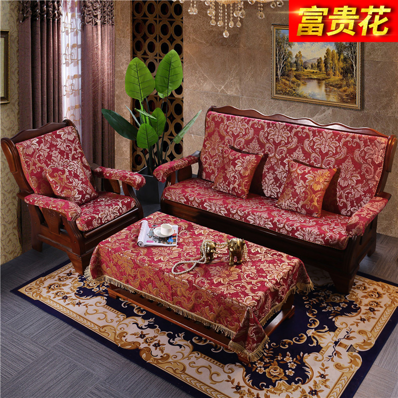 Đệm sofa gỗ rắn với tựa lưng dày bọt biển gốc gỗ gụ cũ Trung Quốc cứng ghế gỗ liên bang đệm thảm trải ghế gỗ đẹp