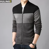 Осенняя куртка с молнией, кардиган, бейсбольный шерстяной комфортный свитер, в корейском стиле