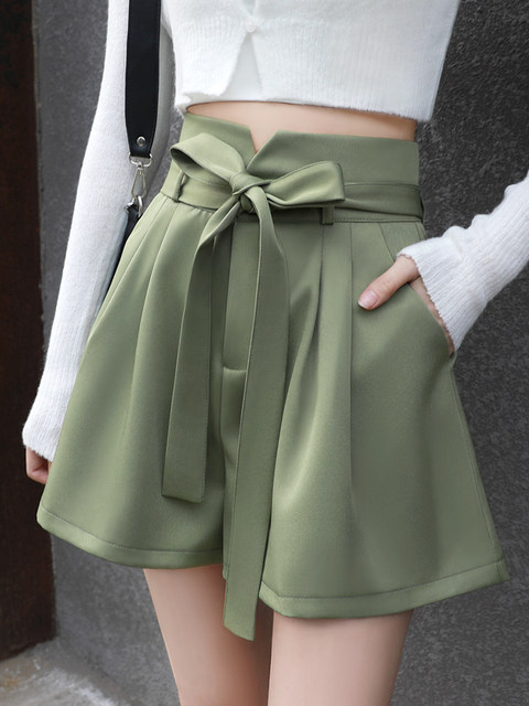 Floral Shorts for Women, Summer Thin Style, 2025 New Model, Loose Fit, High-Waisted Chiffon, Casual Wide-Leg A-Line, Slimming