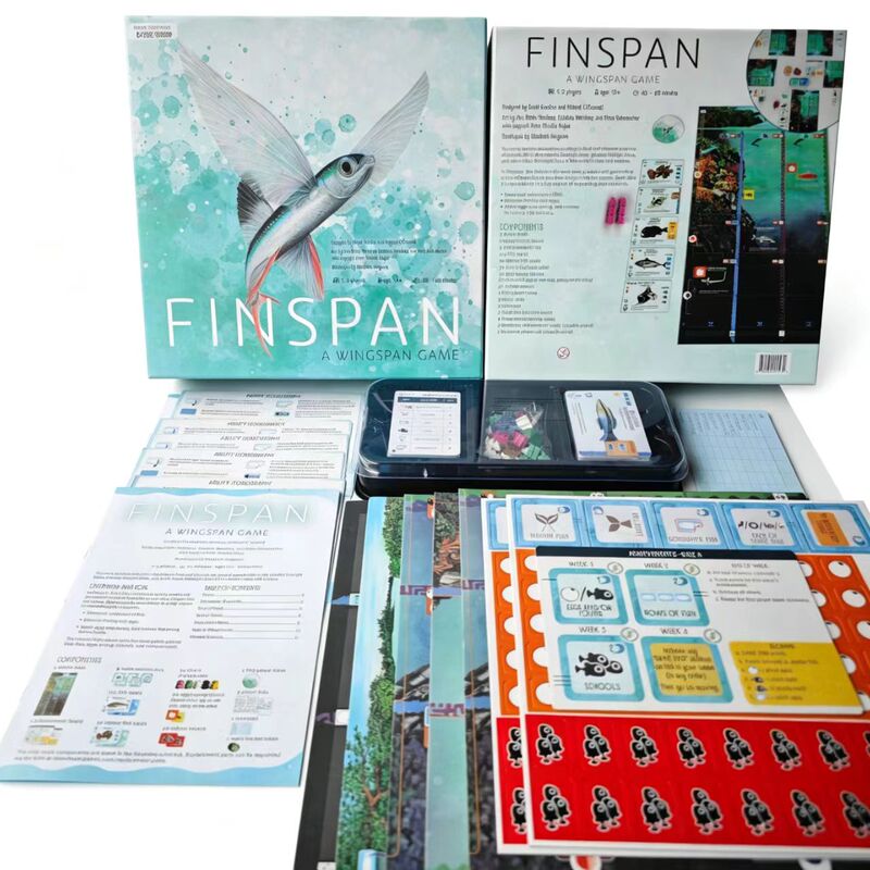 Finspan Board Game English Original Version Wings Spread and Fly: a Journey through the Fish World - Ocean Fish Strategy Card Game Finspan Board Game English Original Version Wings Spread and Fly: a Journey through the Fish World - Ocean Fish Strategy Card Game