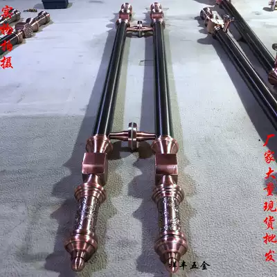 European style stainless steel handle antique copper door pull glass door handle European hotel club door handle