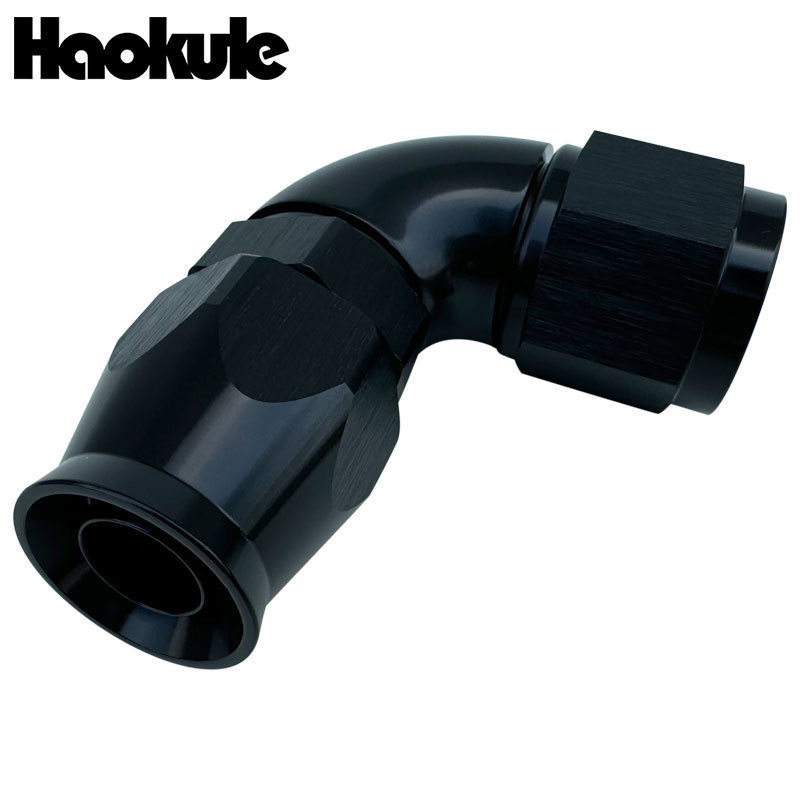 90-Degree An4An6An8An10An12 Full-Flow Teflon Ptfe Oil Pipe Gasoline Pipe Quick Aluminum Connector