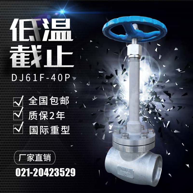 Cryogenic stop valve Long shaft liquid nitrogen oxygen argon dn25 liquefied gas ultra-196deg valve socket welding DJ61F