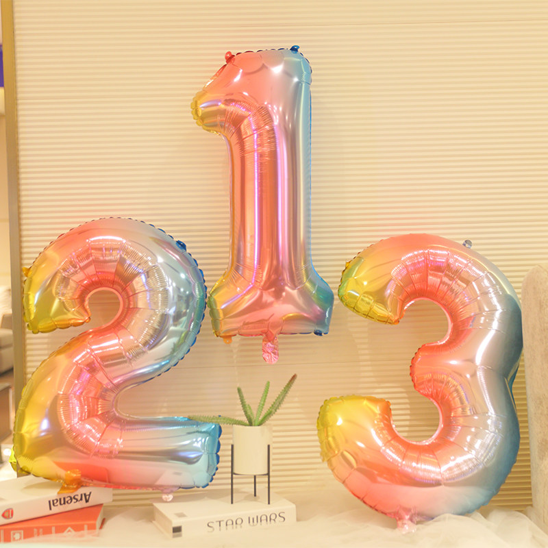 Giant Digital Balloon Decoration Scene Placement Baby Centenate Birthday 100 Days Digital Balloon Column Decorations