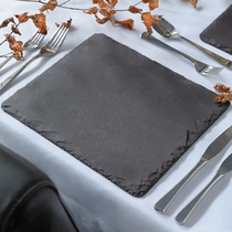 Natural black slate disc Cheeseboard rock dinner plate Rock Western dining Steak Dishes Day-Style Cutlery Sushi Cultural Stone