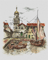 Import original drawings Print French imports DMC Cross embroidered self-matching yachts