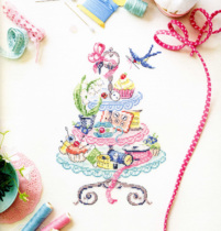 French imported DMC cross stitch self-matching kit drawing printing VE studio-sewing display rack