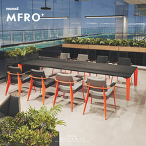 MF Industrial Wind Solid Wood Large Conference Table And Chairs Portfolio Long Table guests in talks to pick up room table