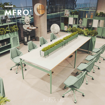 MF modern minimalist meeting room for guest office reception desk conference long table chair joint office crowdfunding