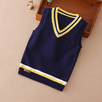 Boy vest Spring and Autumn wear plus velvet thickened new childrens autumn and winter knitwear baby sweater vest tide