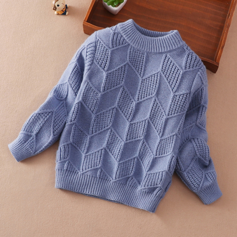 Children's clothes boy sweater sleeve children 2023 new autumn and winter knitting sweater window Korean air tide