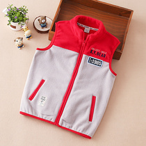 Childrens waistcoat autumn and winter boys wear waistcoat baby fleece vest fleece vest horse clip children Korean coat tide