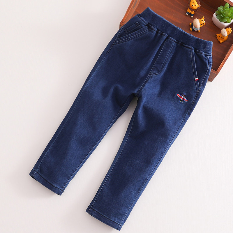 Boys' jeans spring and autumn children's thin pants 2022 autumn new baby stretch casual pants autumn and winter trousers