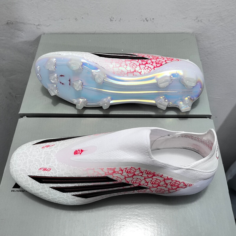 Yamal F50 Football Shoes for Men, Rose Pattern, Fg Long Spikes, Tf Broken Spikes, Competition, Artificial Natural Grass, Children and Students