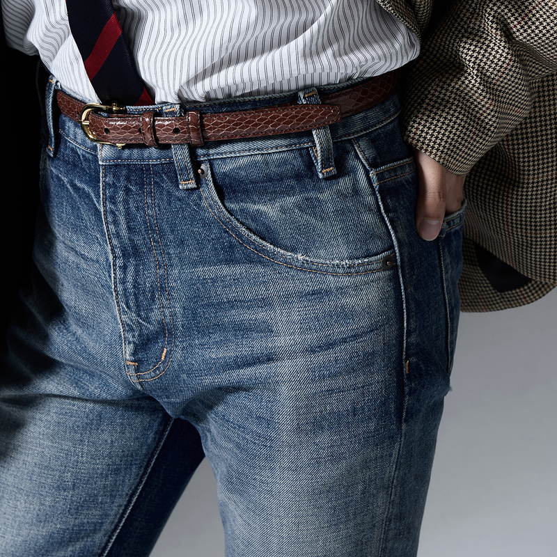 The Rej Imported Okayama C*Line Same Style Flared Jeans Unisex Retro Straight Blue Washed Long Pants The Rej Imported Okayama C*Line Same Style Flared Jeans Unisex Retro Straight Blue Washed Long Pants