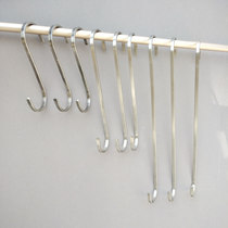 Clothing store stainless steel brushed flat S-shaped adhesive hook extended long S-hook jeans hook coat hook hook