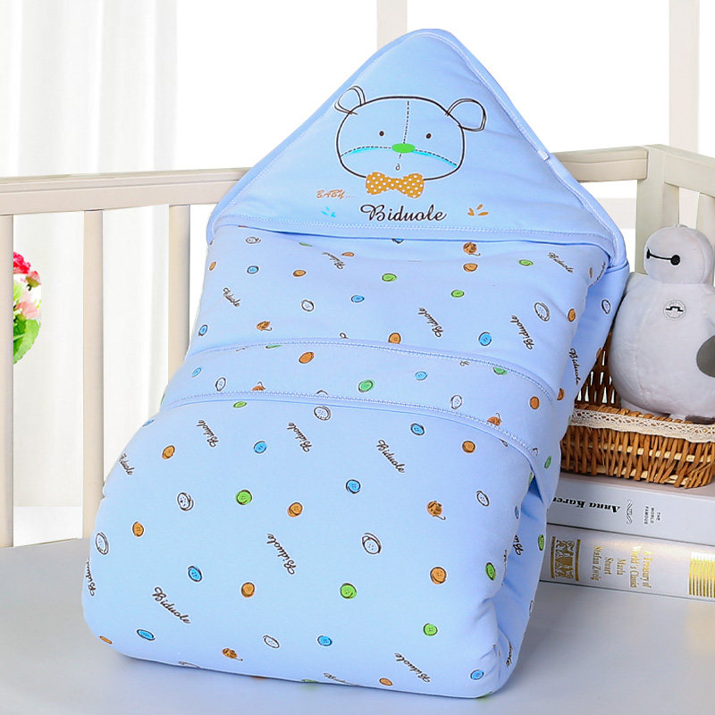 Newborn baby hug by pure cotton spring summer and autumn beginner baby bag by autumn and winter thickened with outgoing bag towel quilt supplies