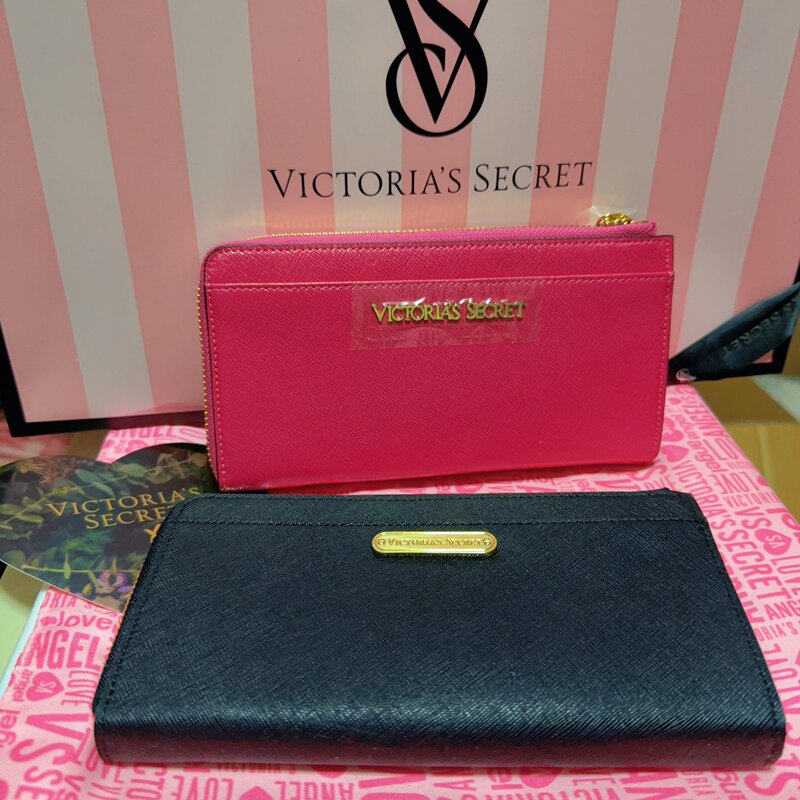 American Victoria's Secret Genuine Long Zipper Wallet Made of Cross-Grained Cowhide Leather American Victoria's Secret Genuine Long Zipper Wallet Made of Cross-Grained Cowhide Leather