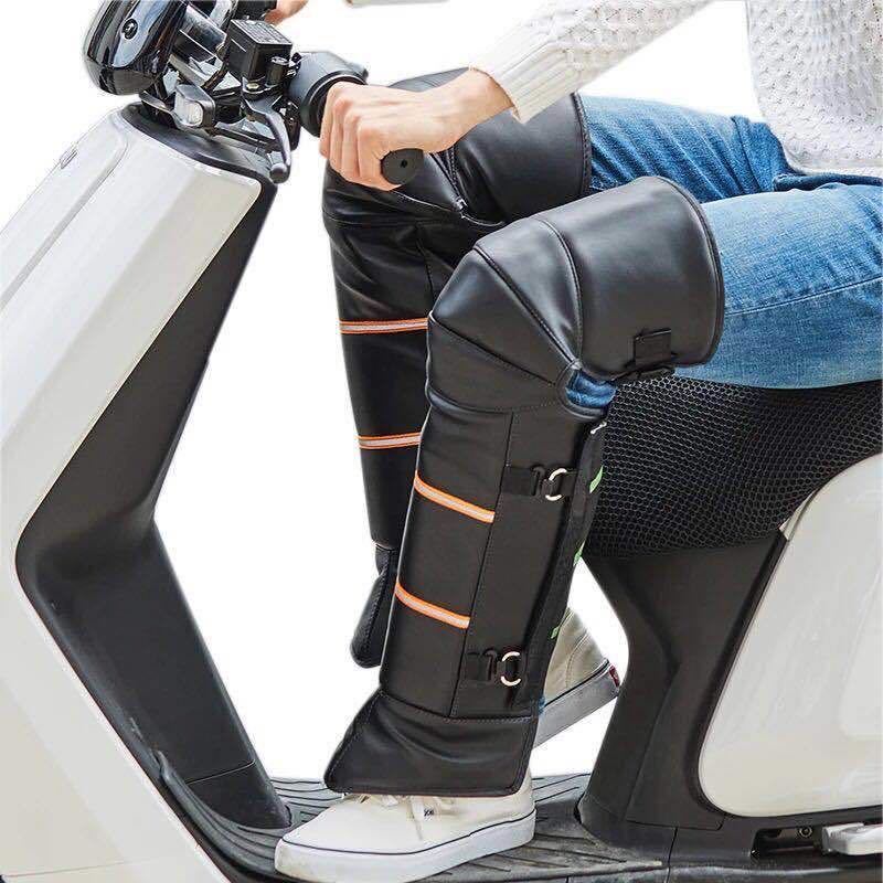 Knee pads to keep warm old cold legs men's large size electric car windproof legs spring and autumn leggings long sleeves for winter cycling