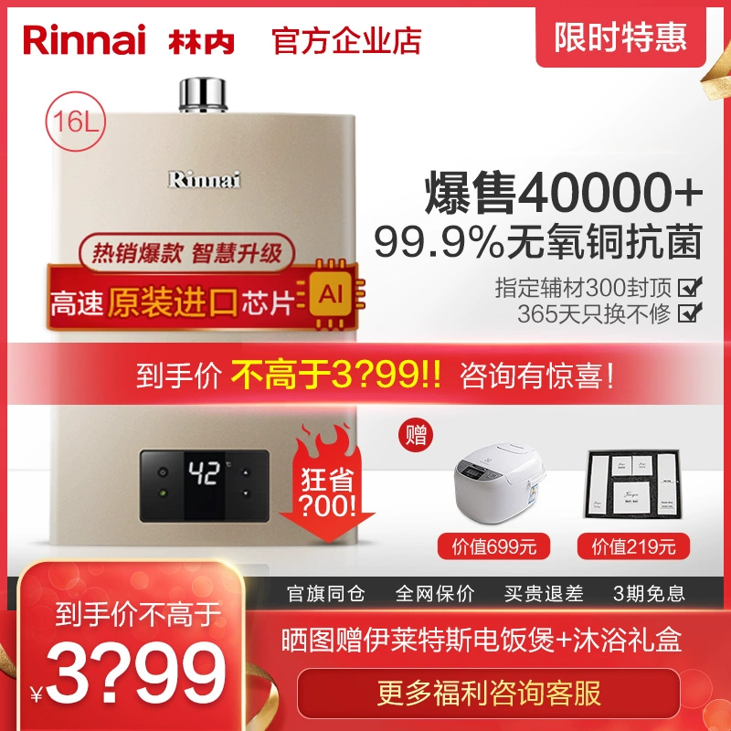 [Vụ nổ] Rinnai / Linnei JSQ31-C05 máy nước nóng khí đốt tự nhiên hộ gia đình xả khí mạnh nâng cấp nhiệt độ không đổi - Máy đun nước