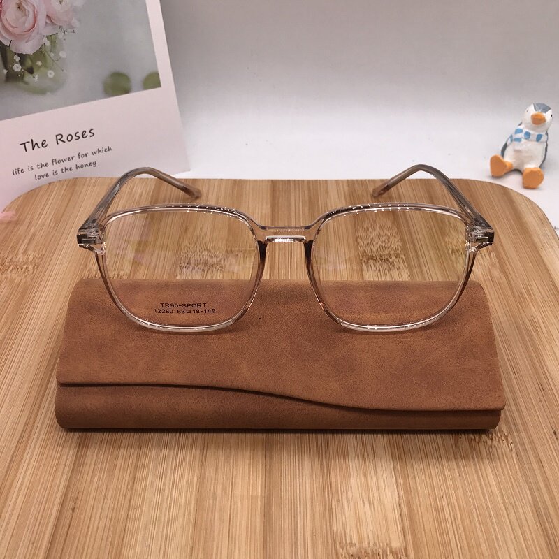 Internet celebrity fashion trend polygonal TR-90 men's and women's full-frame myopia glasses frame can be equipped with a degree of 12280