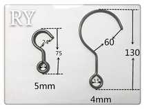 Stainless steel hooks customized various special-shaped parts hooks non-standard parts curved hooks large and small head bends