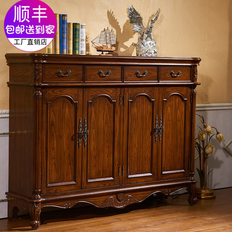 American minimalist painted multilayer active separator shoe cabinet Xuanguan dining cabinet