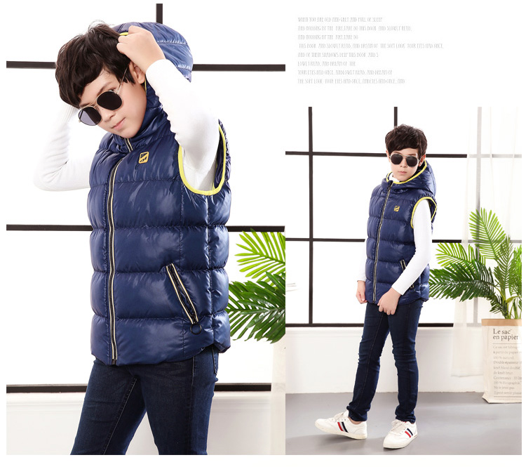 Áo vest bé trai 2018 thu đông mới cho bé lớn xuống áo độn bông vest vest bé shop quần áo trẻ em