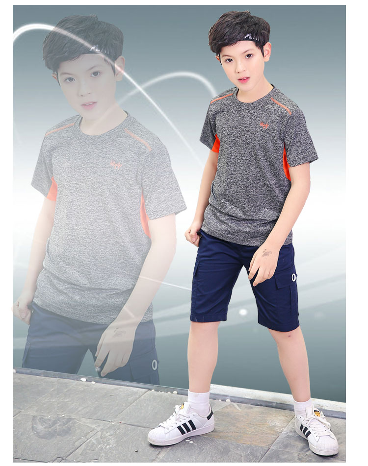 2018 trẻ em mùa hè mới nhanh chóng làm khô T-Shirt cậu bé độ ẩm wicking cậu bé lớn vòng cổ ngắn tay thể thao quần áo ngoài trời quần áo thể thao trẻ em