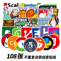 108 programmer stickers programming java software luggage stickers personality Tide brand computer suitcase stickers