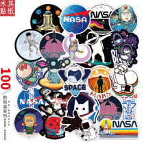 100 Astronaut stickers cartoon suitcase stickers universe NASA space exploration suitcase notebook stickers