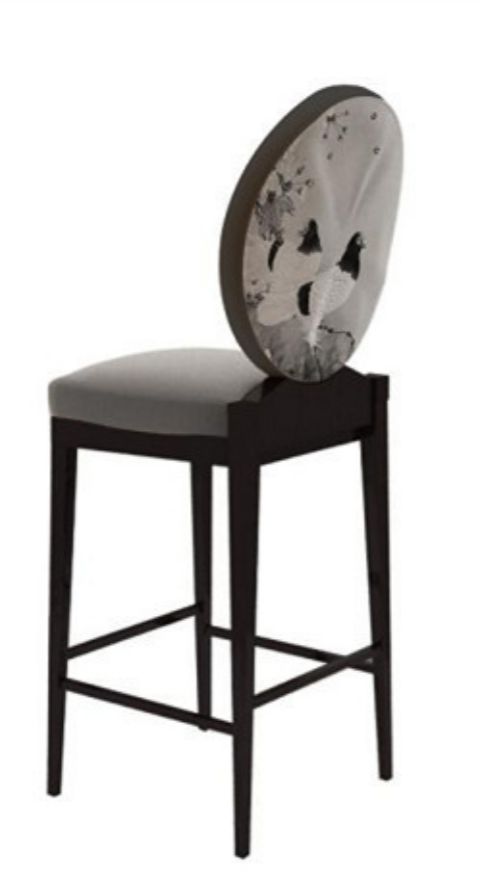 New Bar Bar Ghế Khách sạn Câu lạc bộ Mô hình Nhà Rắn Gỗ Bar Bàn Ghế Giải trí Vải tựa lưng Nội thất phân cao - Giải trí / Bar / KTV ghế bar chân gỗ