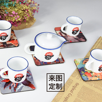 Customize the cup cushion to figure a starting-in-ins cup cushion heat insulation mat sun-style bar cup cushion table mat can imprint logo